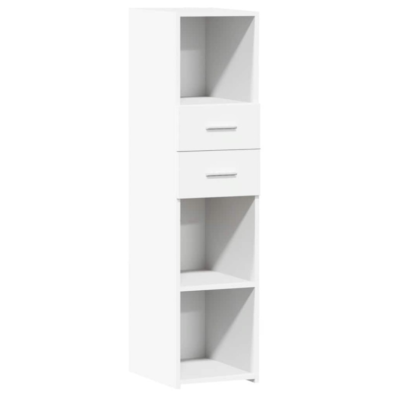 vidaXL Ντουλάπι Λευκό 30x42,5x124 εκ. από Επεξεργασμένο Ξύλο