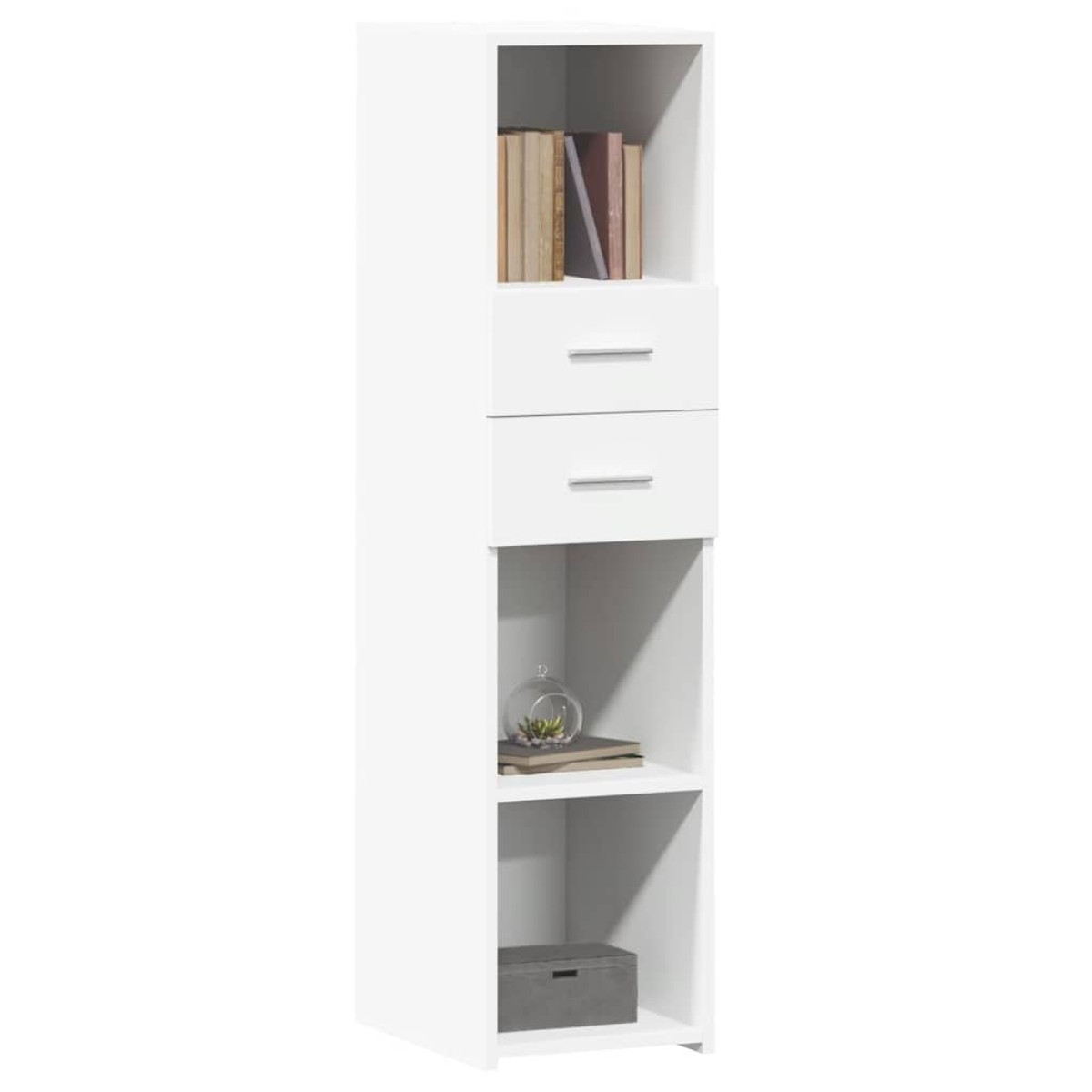 vidaXL Ντουλάπι Λευκό 30x42,5x124 εκ. από Επεξεργασμένο Ξύλο