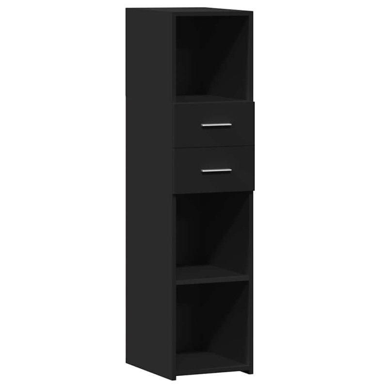vidaXL Ντουλάπι Μαύρο 30x42,5x124 εκ. από Επεξεργασμένο Ξύλο