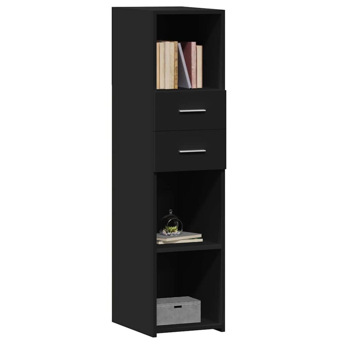 vidaXL Ντουλάπι Μαύρο 30x42,5x124 εκ. από Επεξεργασμένο Ξύλο