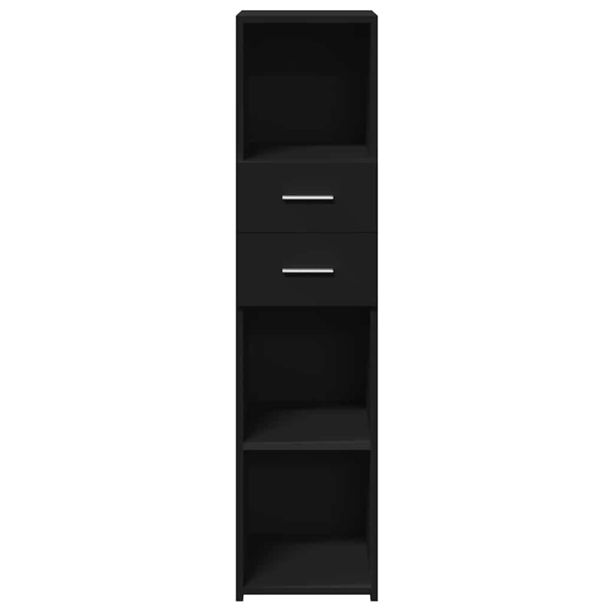 vidaXL Ντουλάπι Μαύρο 30x42,5x124 εκ. από Επεξεργασμένο Ξύλο