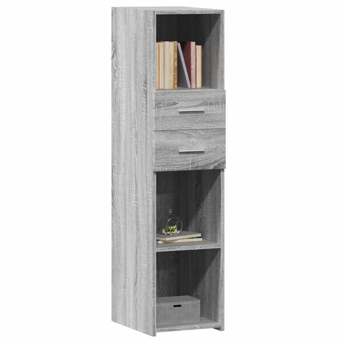 vidaXL Ντουλάπι Γκρι Sonoma 30x42,5x124 εκ. από Επεξεργασμένο Ξύλο