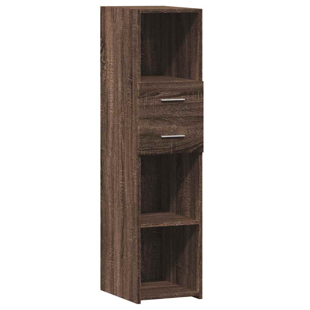 vidaXL Ντουλάπι Καφέ Δρυς 30x42,5x124 εκ. από Επεξεργασμένο Ξύλο