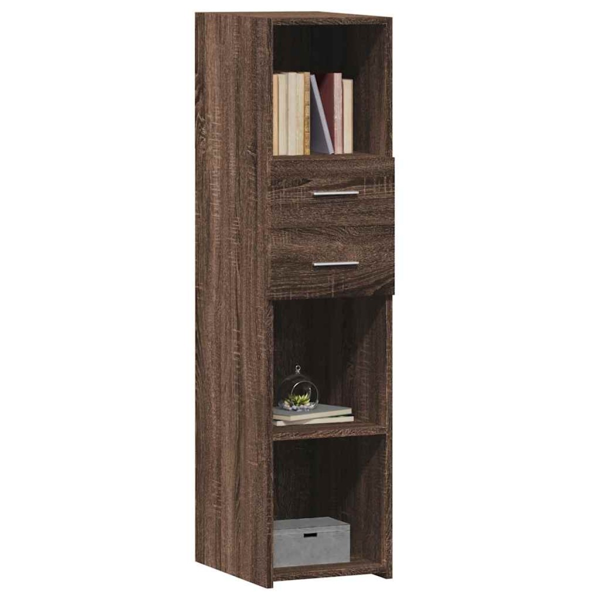 vidaXL Ντουλάπι Καφέ Δρυς 30x42,5x124 εκ. από Επεξεργασμένο Ξύλο