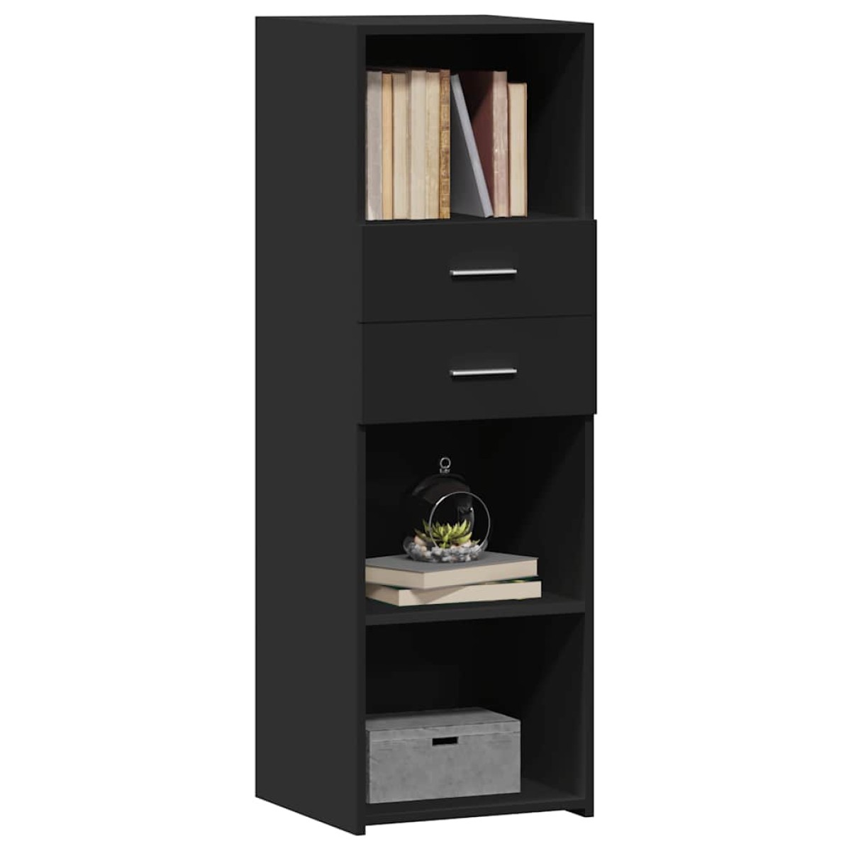 vidaXL Ντουλάπι Μαύρο 40x42,5x124 εκ. από Επεξεργασμένο Ξύλο