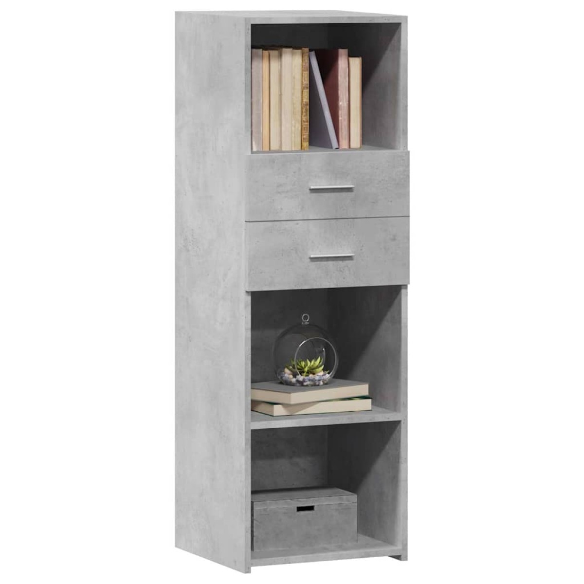 vidaXL Ντουλάπι Γκρι Σκυρ. 40x42,5x124 εκ. από Επεξεργασμένο Ξύλο