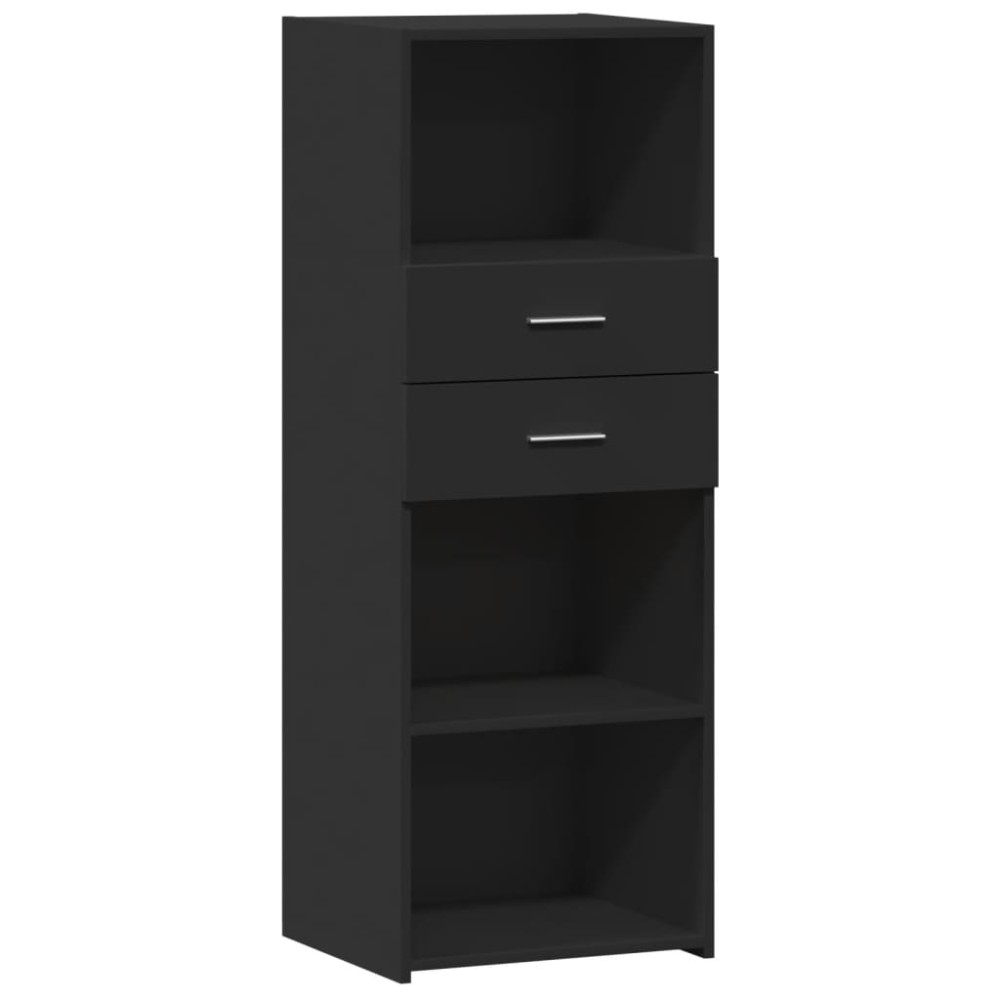 vidaXL Ντουλάπι Μαύρο 45x42,5x124 εκ. από Επεξεργασμένο Ξύλο