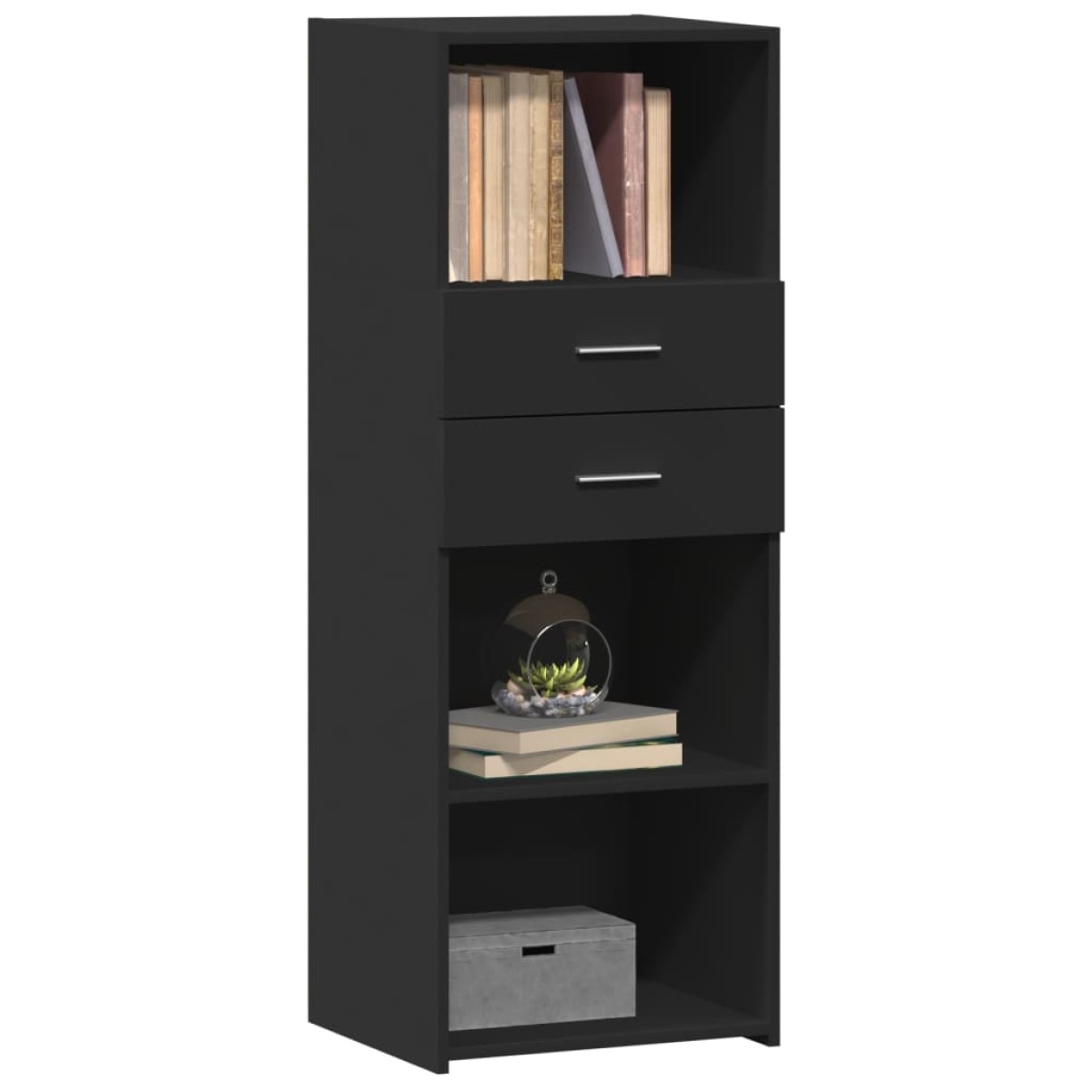 vidaXL Ντουλάπι Μαύρο 45x42,5x124 εκ. από Επεξεργασμένο Ξύλο