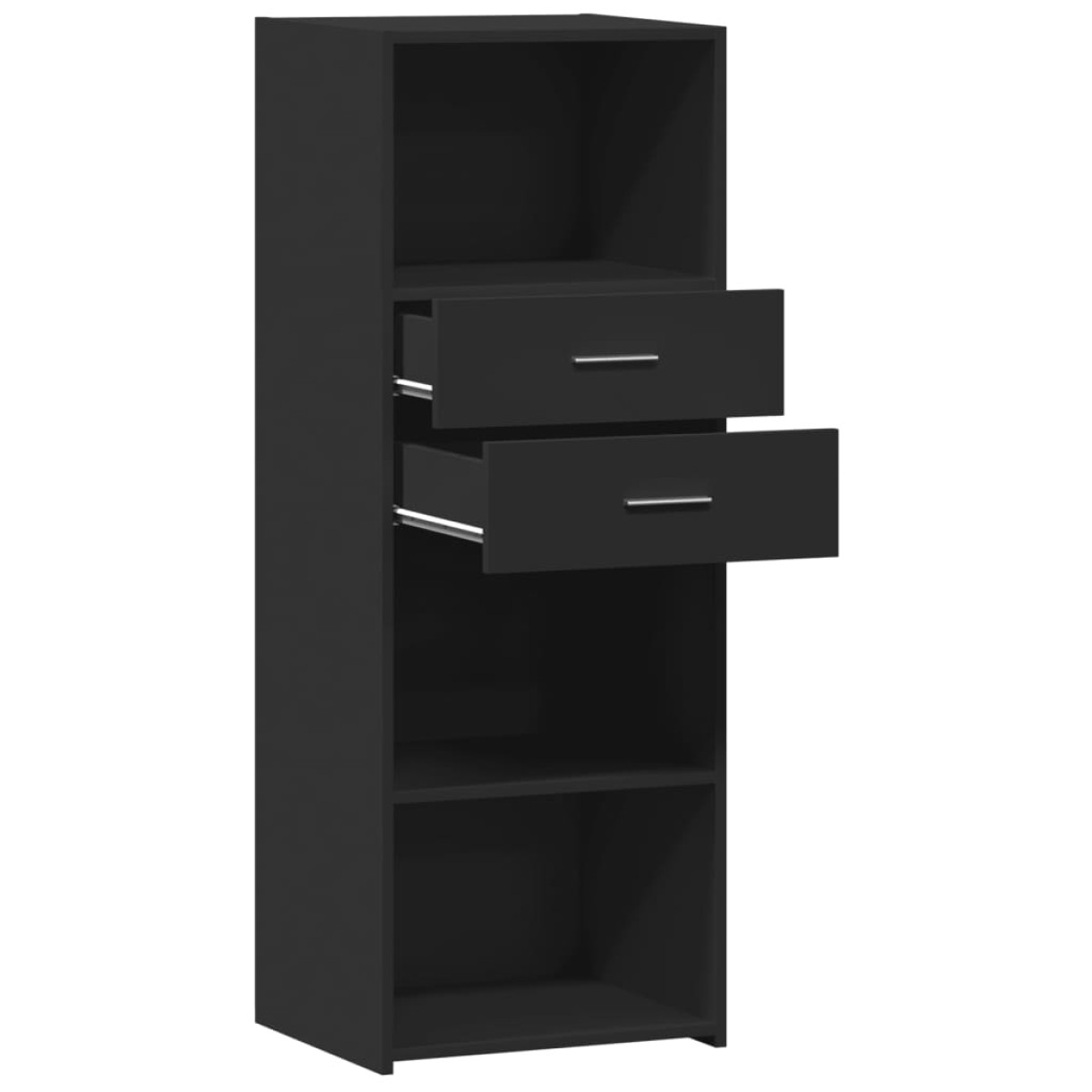 vidaXL Ντουλάπι Μαύρο 45x42,5x124 εκ. από Επεξεργασμένο Ξύλο
