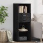 vidaXL Ντουλάπι Μαύρο 45x42,5x124 εκ. από Επεξεργασμένο Ξύλο