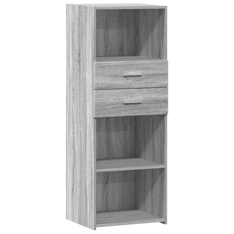vidaXL Ντουλάπι Γκρι Sonoma 45x42,5x124 εκ. από Επεξεργασμένο Ξύλο