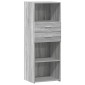 vidaXL Ντουλάπι Γκρι Sonoma 45x42,5x124 εκ. από Επεξεργασμένο Ξύλο