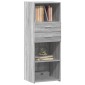 vidaXL Ντουλάπι Γκρι Sonoma 45x42,5x124 εκ. από Επεξεργασμένο Ξύλο