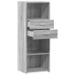 vidaXL Ντουλάπι Γκρι Sonoma 45x42,5x124 εκ. από Επεξεργασμένο Ξύλο