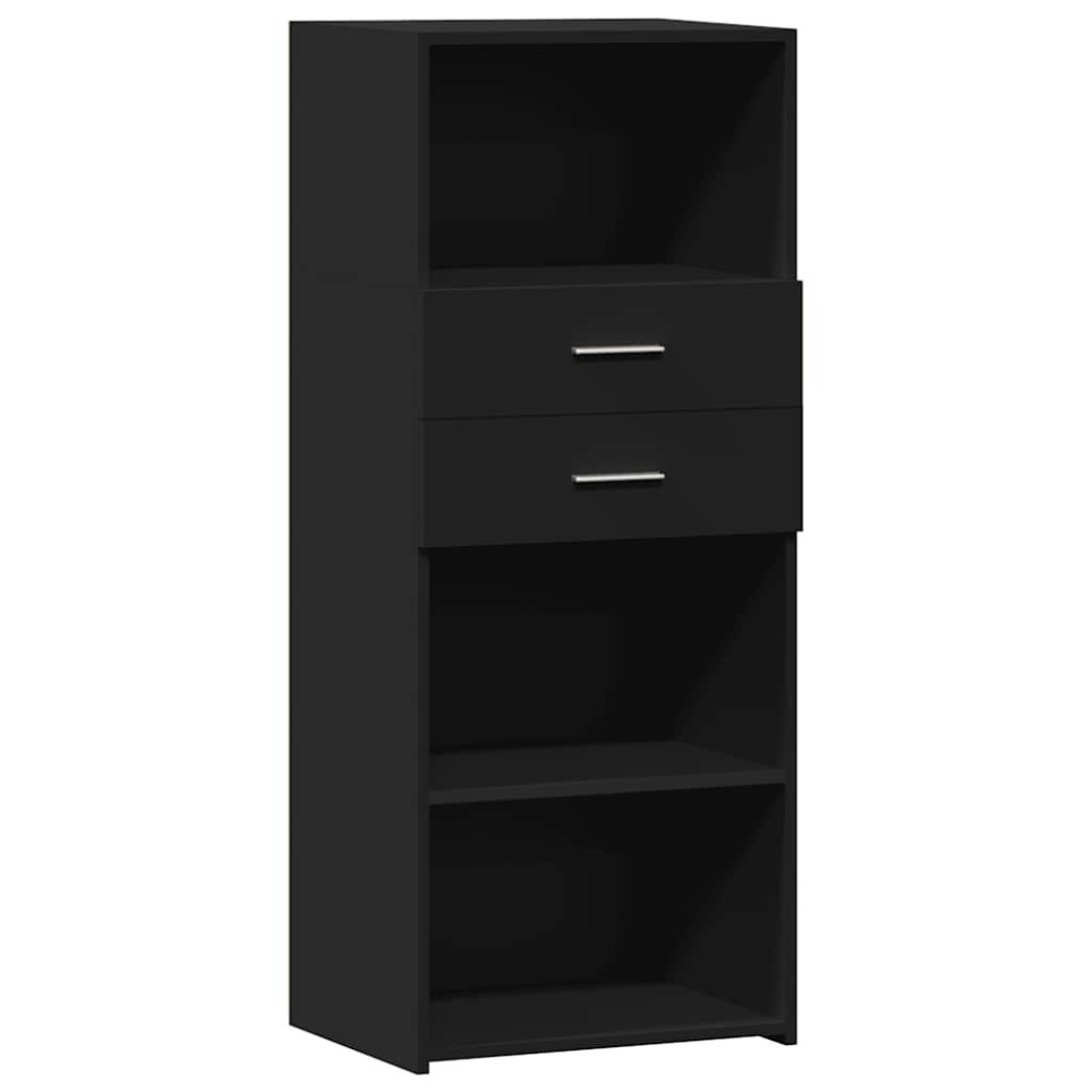 vidaXL Ντουλάπι Μαύρο 50x42,5x124 εκ. από Επεξεργασμένο Ξύλο