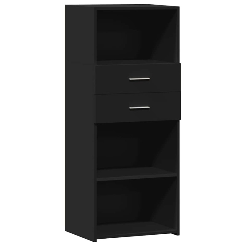 vidaXL Ντουλάπι Μαύρο 50x42,5x124 εκ. από Επεξεργασμένο Ξύλο