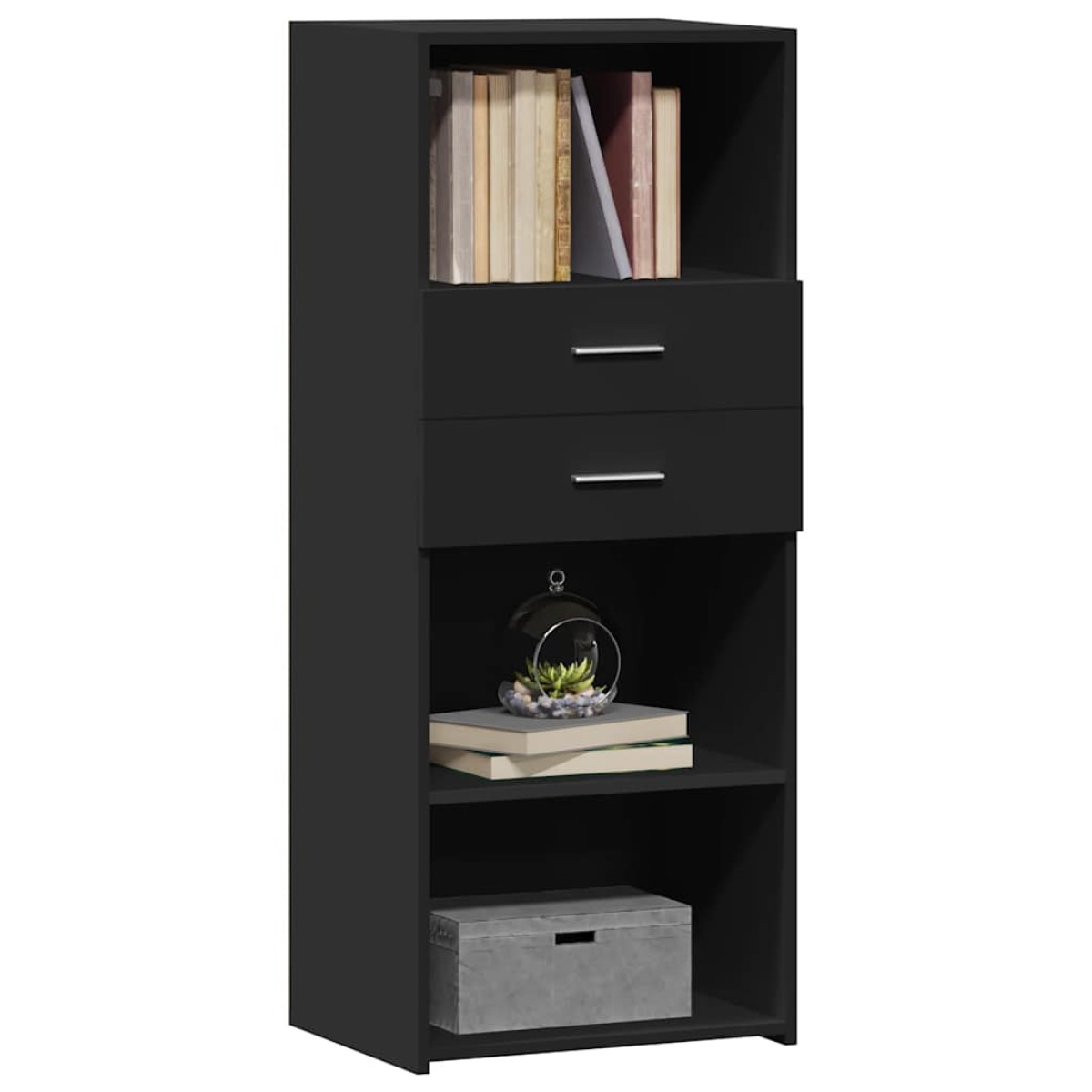 vidaXL Ντουλάπι Μαύρο 50x42,5x124 εκ. από Επεξεργασμένο Ξύλο