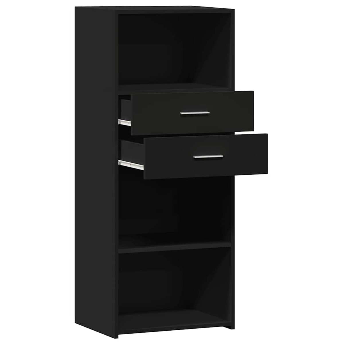 vidaXL Ντουλάπι Μαύρο 50x42,5x124 εκ. από Επεξεργασμένο Ξύλο