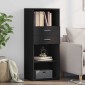 vidaXL Ντουλάπι Μαύρο 50x42,5x124 εκ. από Επεξεργασμένο Ξύλο