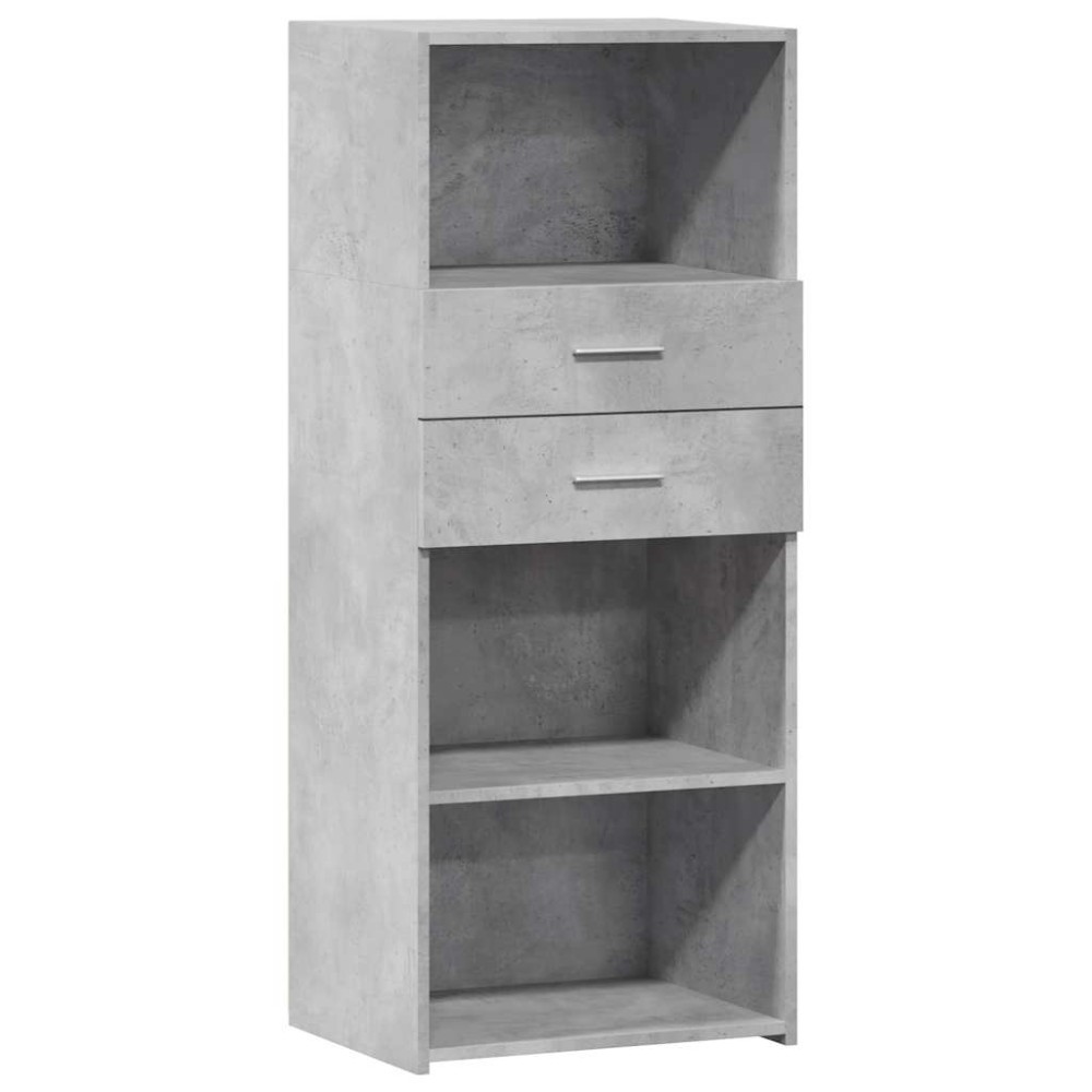 vidaXL Ντουλάπι Γκρι Σκυρ. 50x42,5x124 εκ. από Επεξεργασμένο Ξύλο