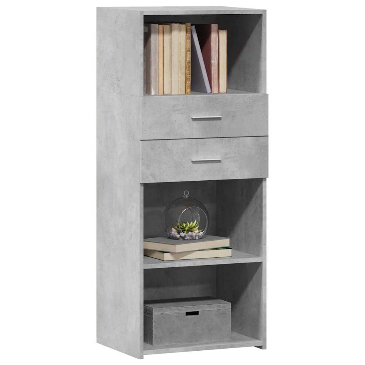 vidaXL Ντουλάπι Γκρι Σκυρ. 50x42,5x124 εκ. από Επεξεργασμένο Ξύλο