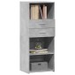 vidaXL Ντουλάπι Γκρι Σκυρ. 50x42,5x124 εκ. από Επεξεργασμένο Ξύλο