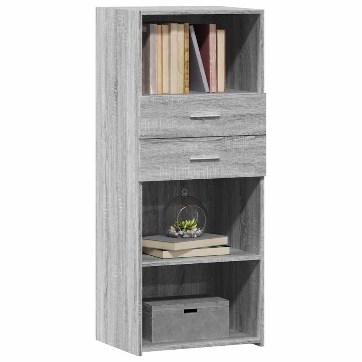 vidaXL Ντουλάπι Γκρι Sonoma 50x42,5x124 εκ. από Επεξεργασμένο Ξύλο