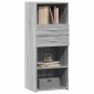 vidaXL Ντουλάπι Γκρι Sonoma 50x42,5x124 εκ. από Επεξεργασμένο Ξύλο