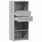 vidaXL Ντουλάπι Γκρι Sonoma 50x42,5x124 εκ. από Επεξεργασμένο Ξύλο