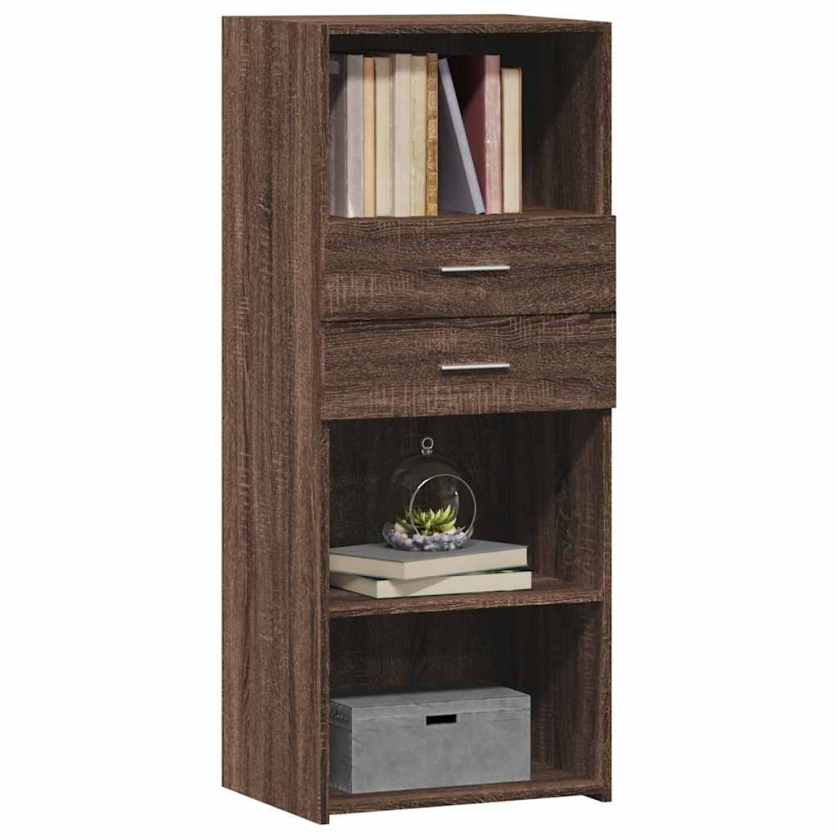 vidaXL Ντουλάπι Καφέ Δρυς 50x42,5x124 εκ. από Επεξεργασμένο Ξύλο