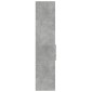 vidaXL Ντουλάπι Γκρι Σκυροδέματος 30x42,5x185 εκ. Επεξεργασμένο Ξύλο
