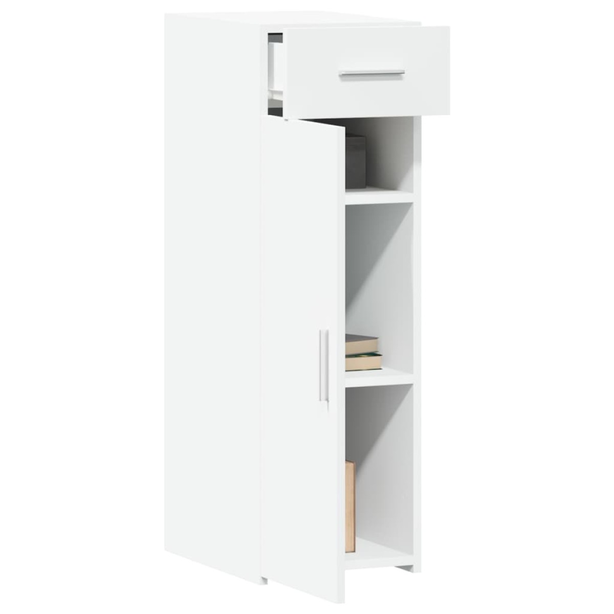 vidaXL Συρταριέρα Λευκή 30x42,5x93 εκ. από Επεξεργασμένο Ξύλο