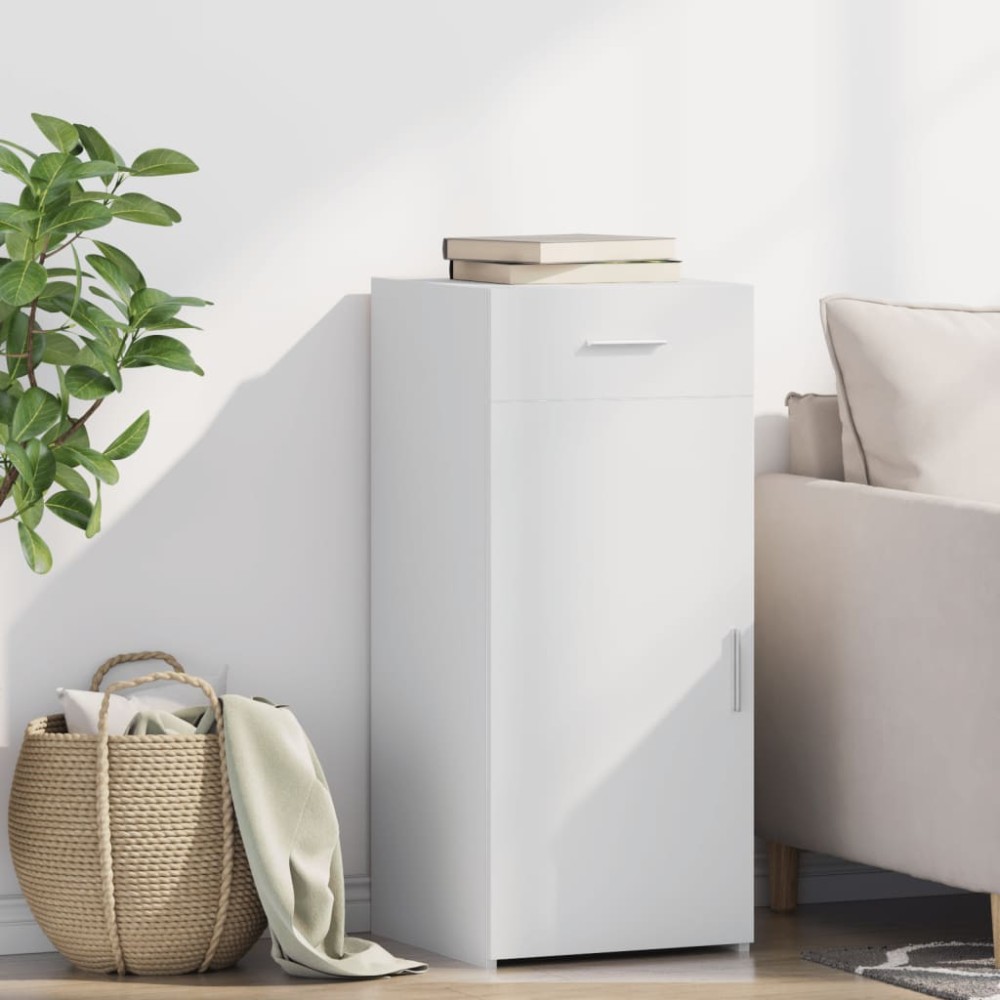 vidaXL Συρταριέρα Λευκή 40x42,5x93 εκ. από Επεξεργασμένο Ξύλο