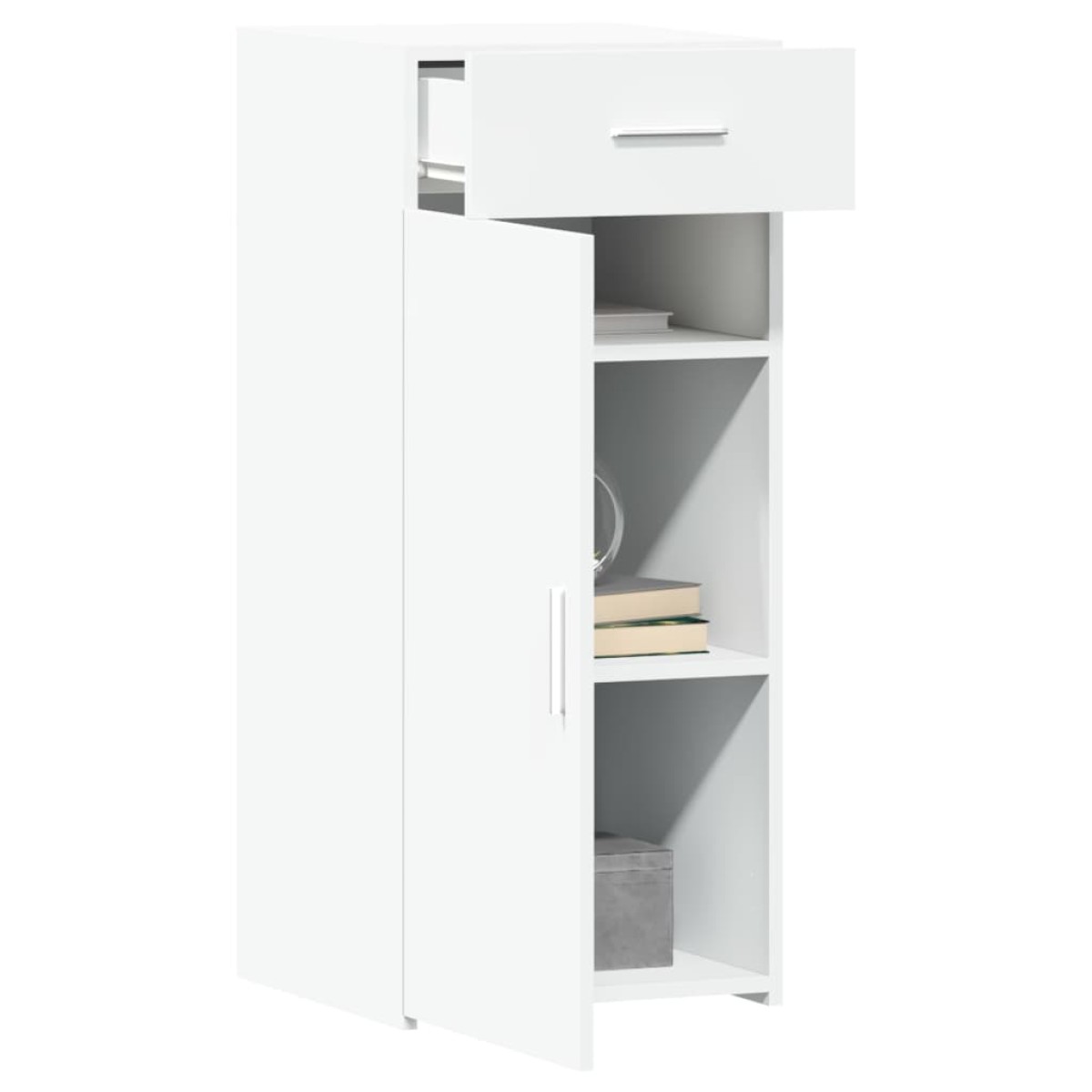 vidaXL Συρταριέρα Λευκή 40x42,5x93 εκ. από Επεξεργασμένο Ξύλο