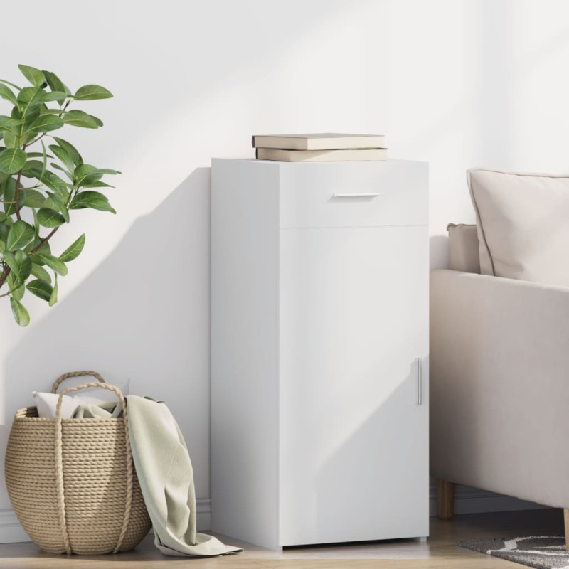 vidaXL Συρταριέρα Λευκή 40x42,5x93 εκ. από Επεξεργασμένο Ξύλο