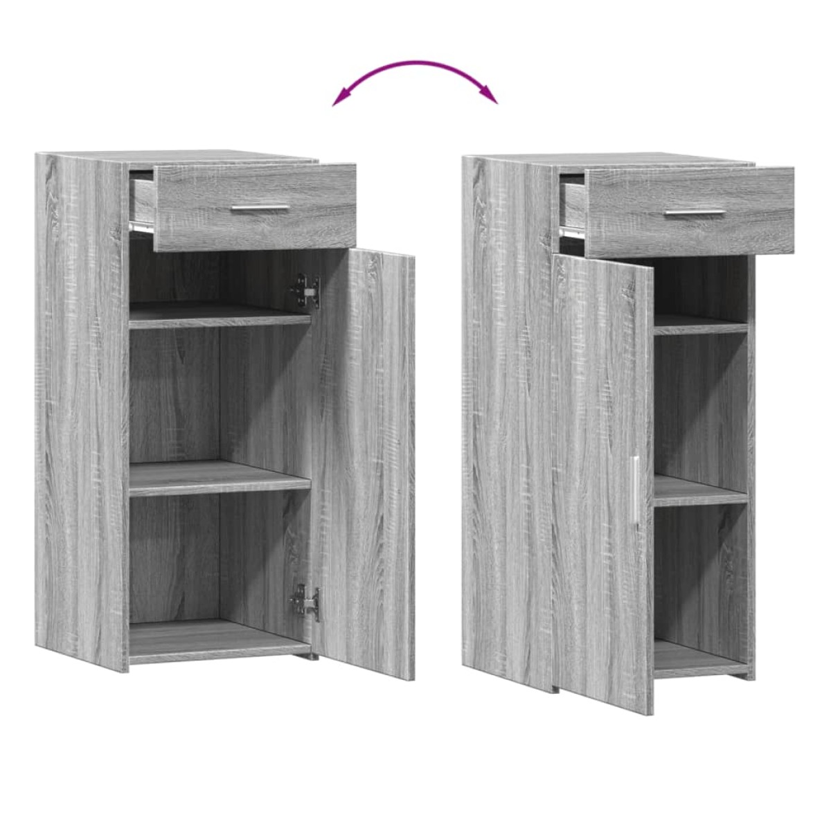 vidaXL Ντουλάπι Γκρι Sonoma 40x42,5x93 εκ. από Επεξεργασμένο Ξύλο