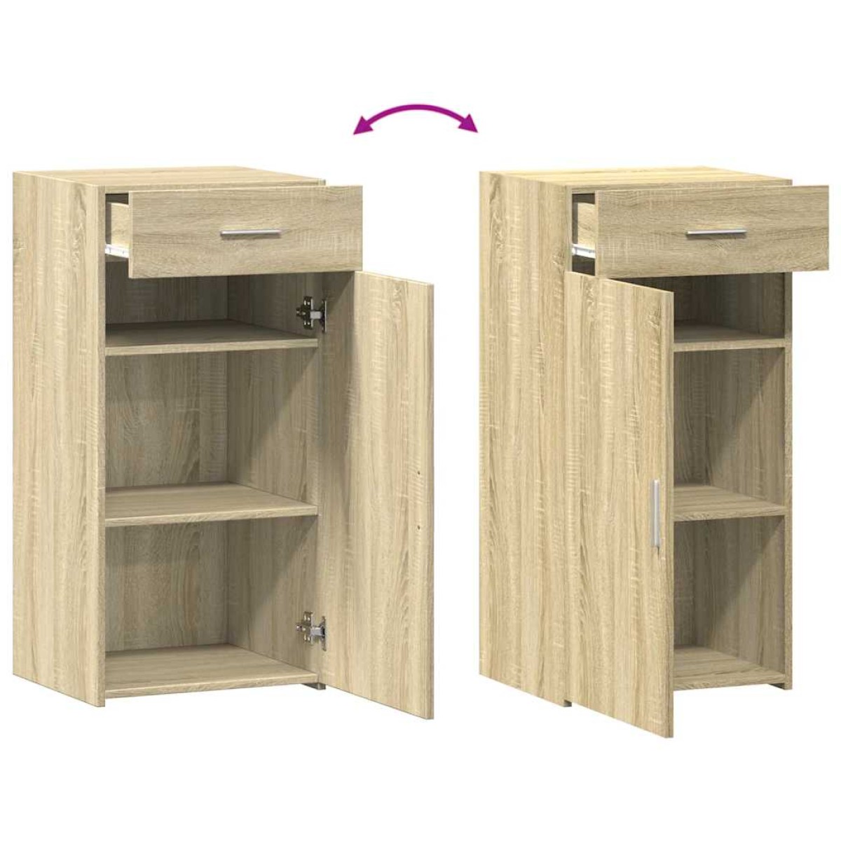 vidaXL Συρταριέρα Sonoma Δρυς 45x42,5x93 εκ. από Επεξεργασμένο Ξύλο