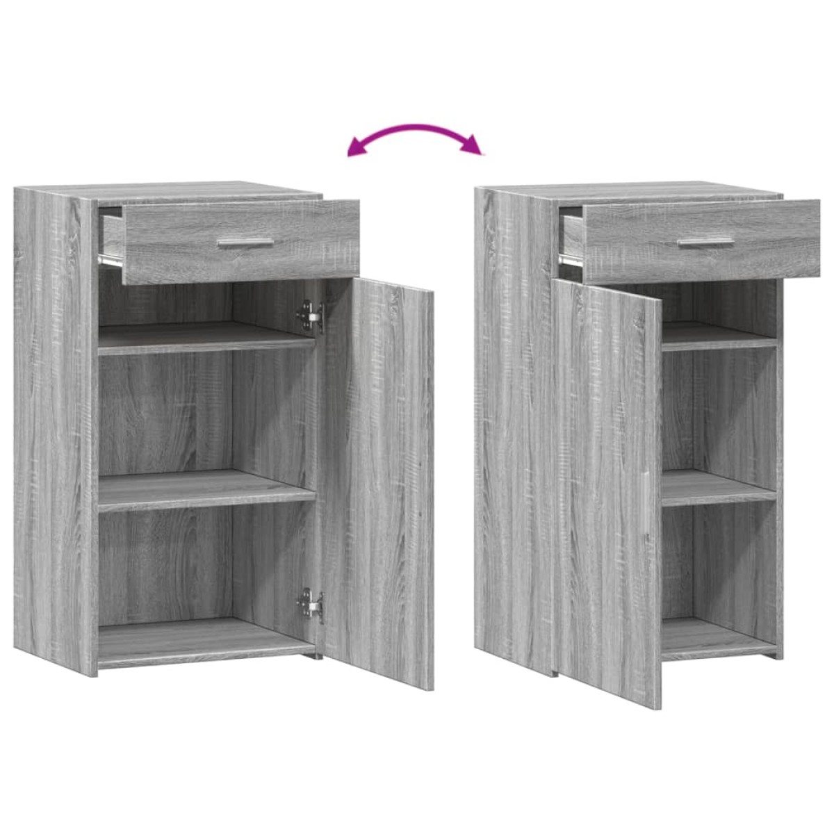 vidaXL Ραφιέρα Γκρι Sonoma 50x42,5x93 εκ. από Επεξεργασμένο Ξύλο