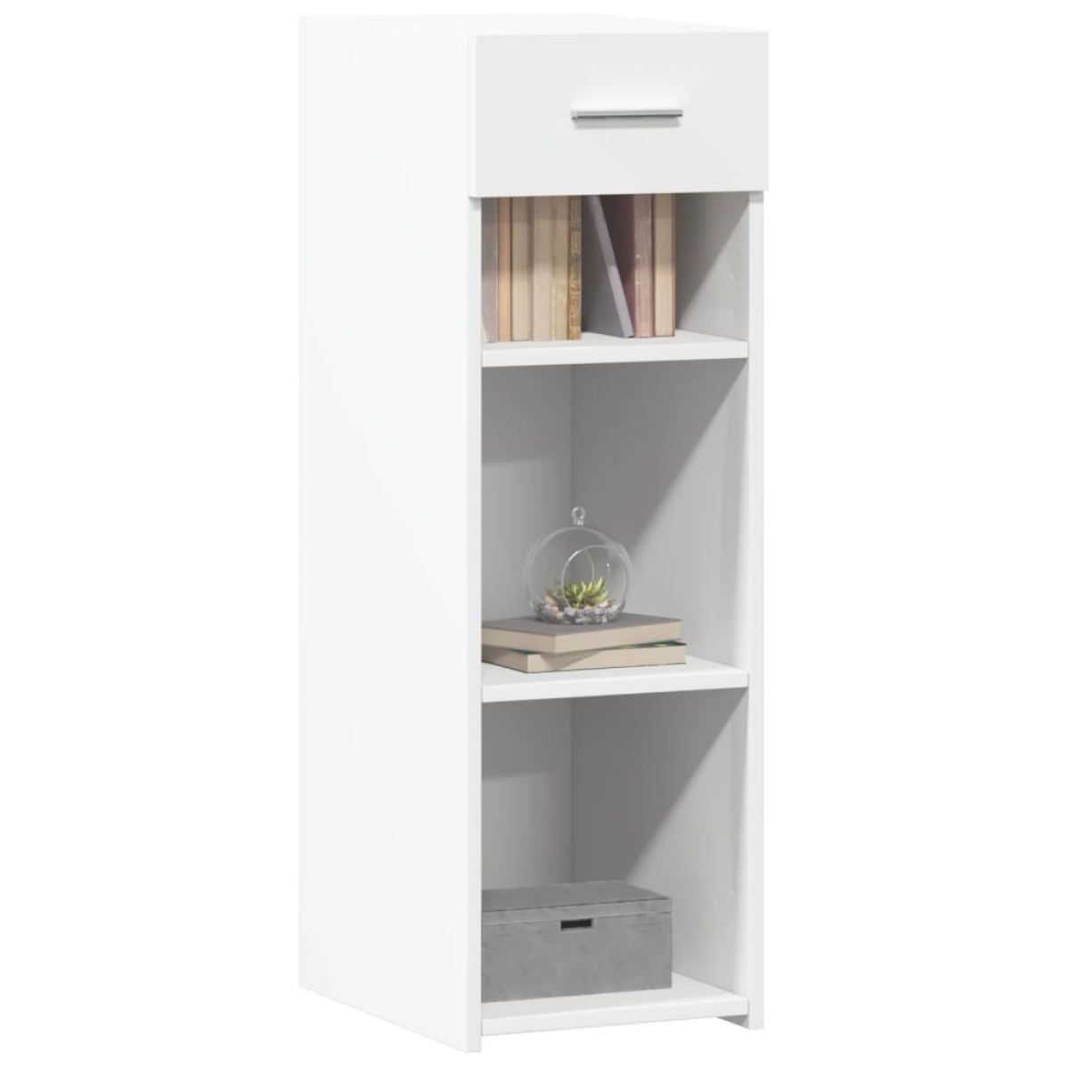 vidaXL Συρταριέρα Λευκή 30x42,5x93 εκ. από Επεξεργασμένο Ξύλο