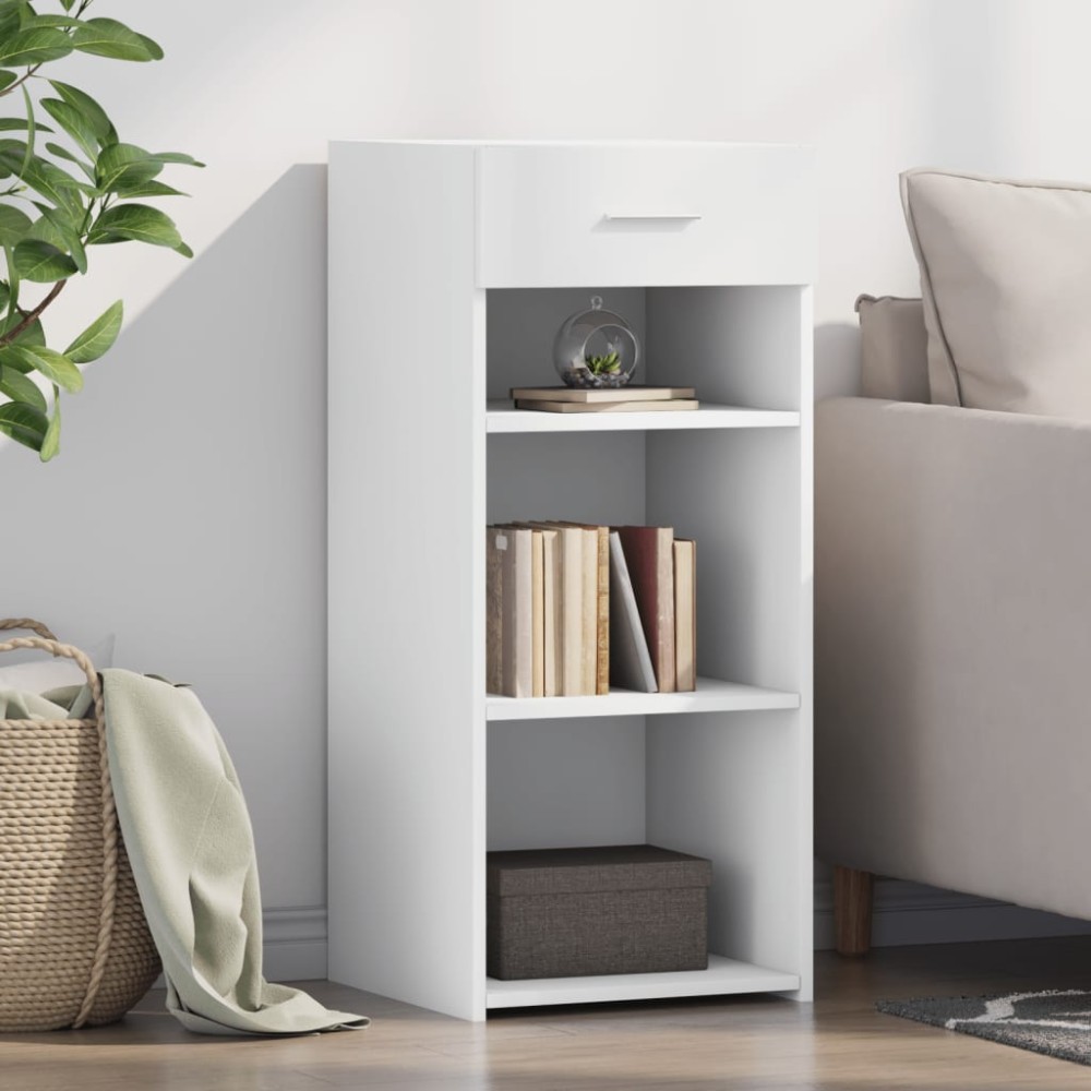 vidaXL Συρταριέρα Λευκή 40x42,5x93 εκ. από Επεξεργασμένο Ξύλο