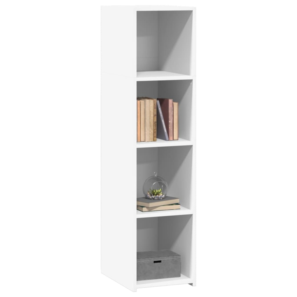 vidaXL Ντουλάπι Λευκό 30x41x124 εκ. από Επεξεργασμένο Ξύλο