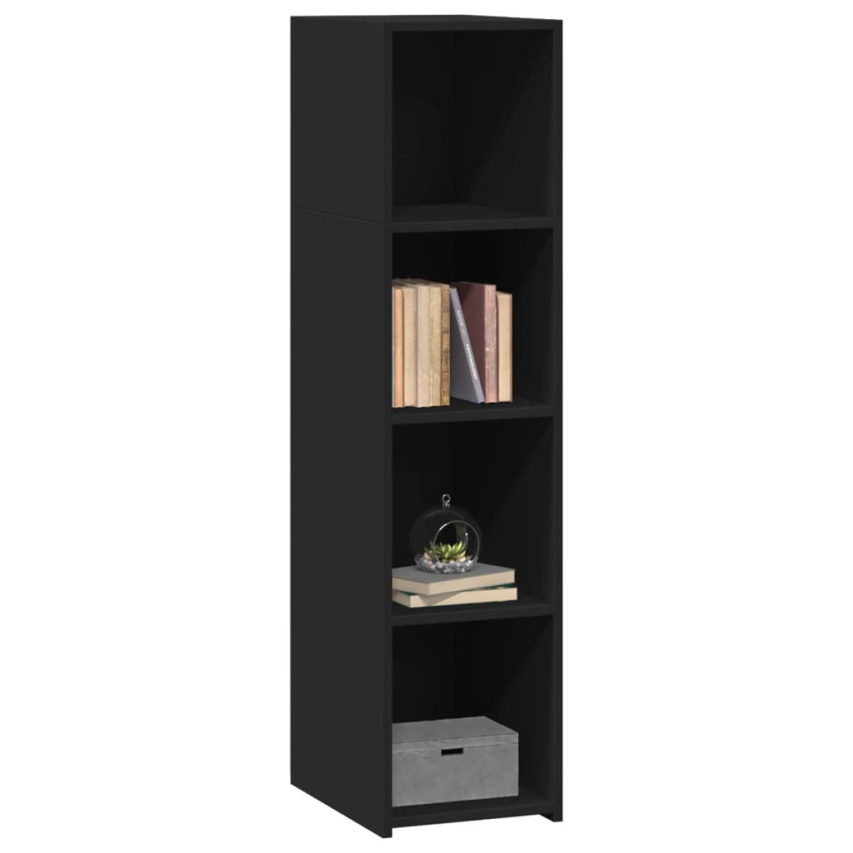 vidaXL Ντουλάπι Μαύρο 30x41x124 εκ. από Επεξεργασμένο Ξύλο
