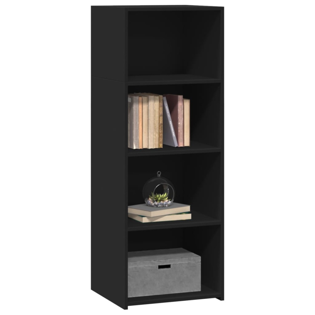 vidaXL Ντουλάπι Μαύρο 45x41x124 εκ. από Επεξεργασμένο Ξύλο