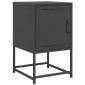 vidaXL Κομοδίνο Μαύρο 36 x 39 x 60,5 εκ. Ατσάλινο