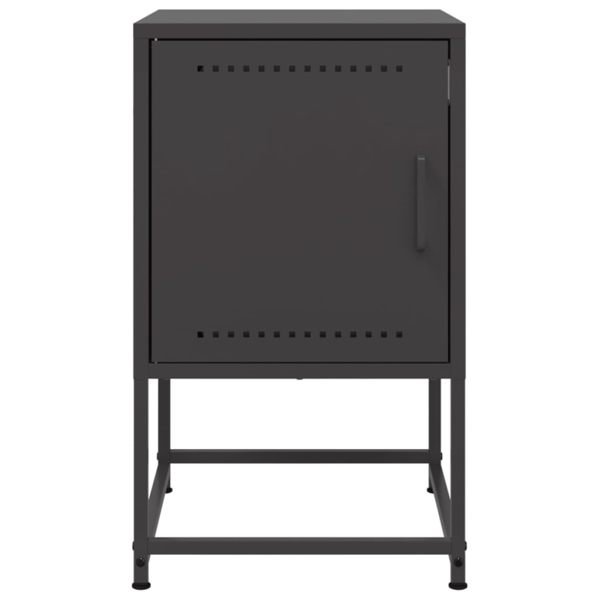 vidaXL Κομοδίνο Μαύρο 36 x 39 x 60,5 εκ. Ατσάλινο