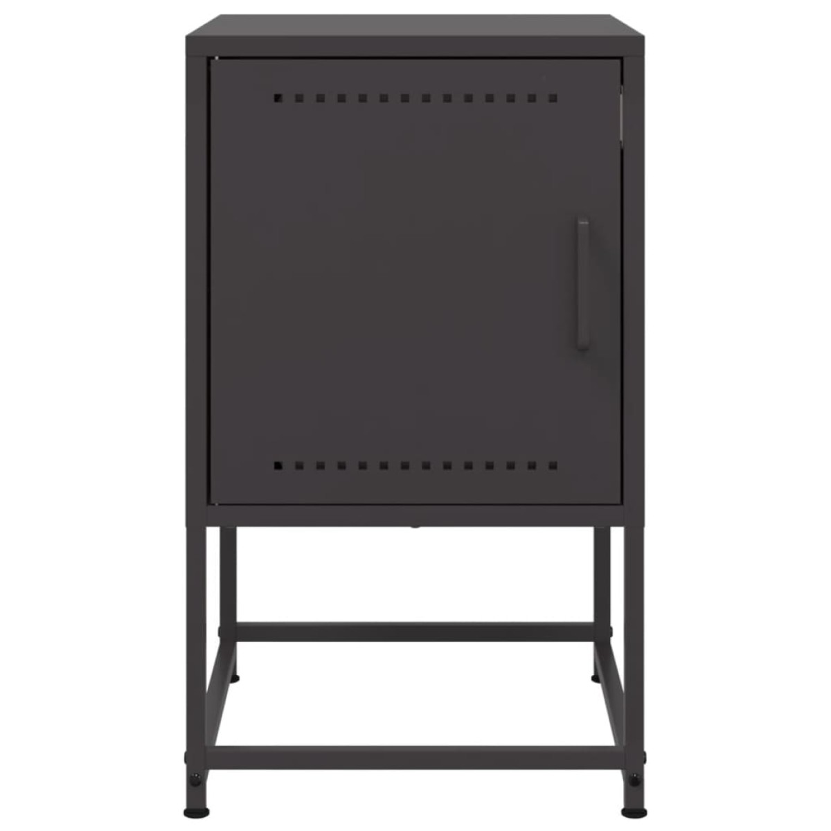 vidaXL Κομοδίνα 2 τεμ. Μαύρα 36x39x60,5 εκ. Χάλυβα