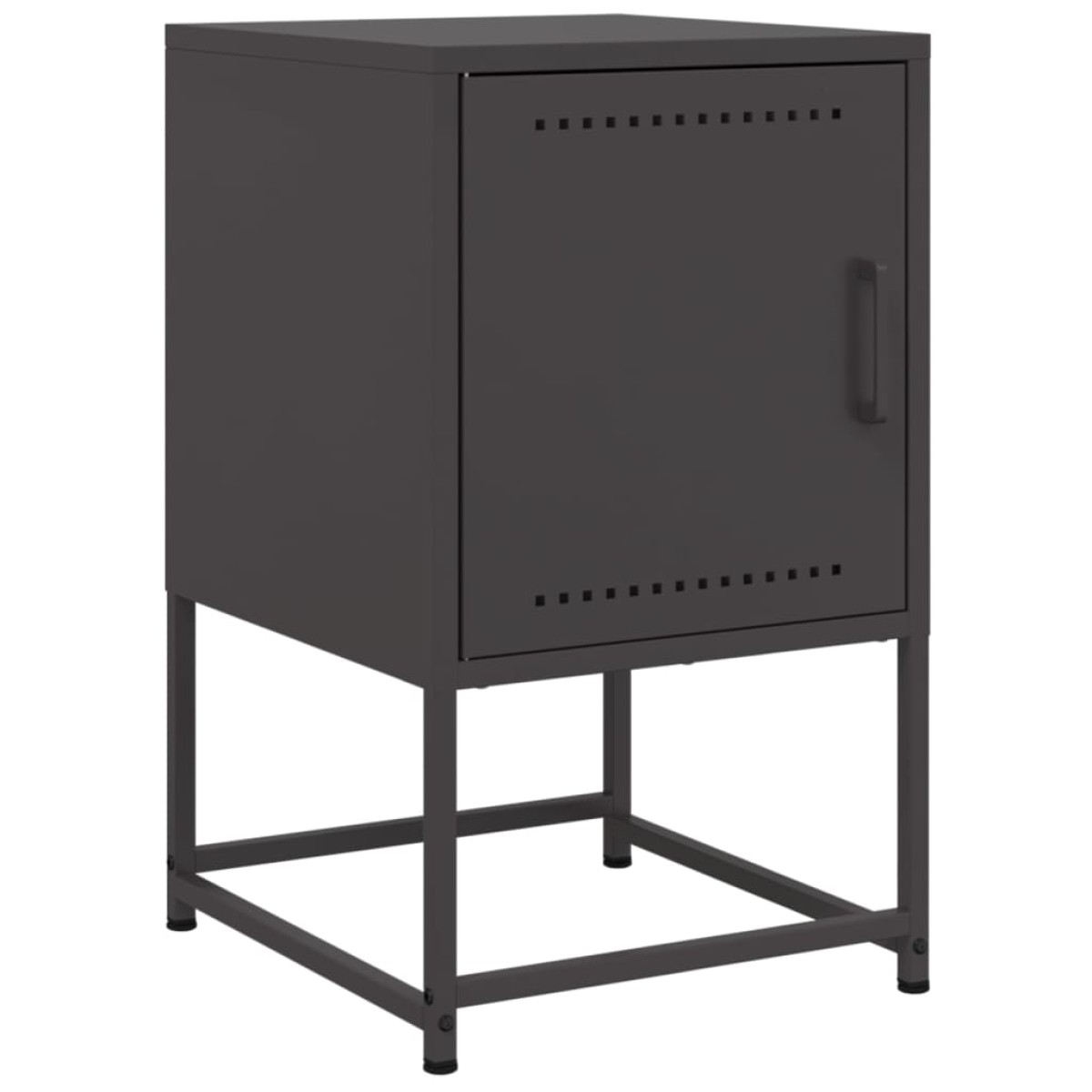vidaXL Κομοδίνα 2 τεμ. Μαύρα 36x39x60,5 εκ. Χάλυβα