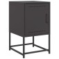 vidaXL Κομοδίνα 2 τεμ. Μαύρα 36x39x60,5 εκ. Χάλυβα