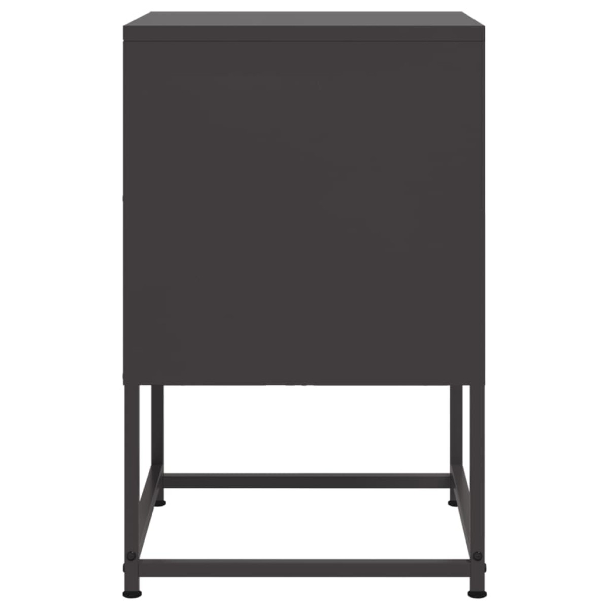 vidaXL Κομοδίνα 2 τεμ. Μαύρα 36x39x60,5 εκ. Χάλυβα