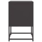 vidaXL Κομοδίνα 2 τεμ. Μαύρα 36x39x60,5 εκ. Χάλυβα